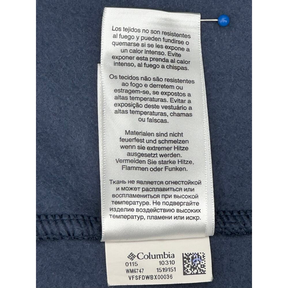 Columbia Mens Cathedral Peak II Fleece Sleeveless Vest Navy Blue XL - Picture 8 of 9